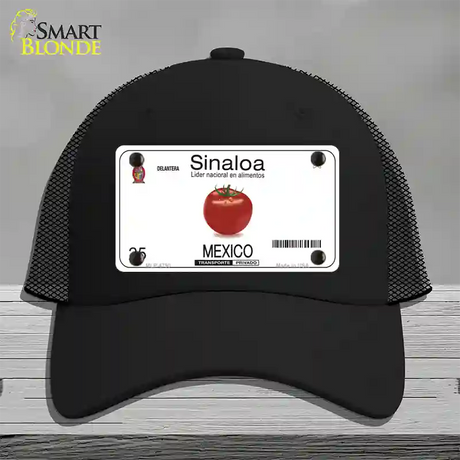 Sinaloa Mexico Novelty License Plate Hat Mesh / Black