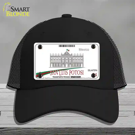 San Luis Potosi Mexico Novelty License Plate Hat Mesh / Black