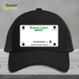 Nuevo Leon Mexico Blank Novelty License Plate Hat Mesh / Black