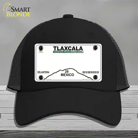 Tlaxcala Mexico Novelty License Plate Hat Mesh / Black