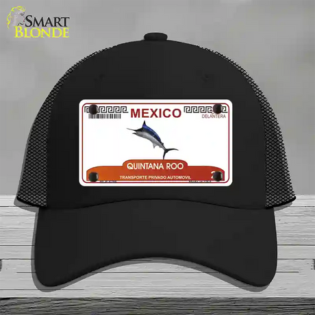 Quintana Roo Mexico Novelty License Plate Hat Mesh / Black