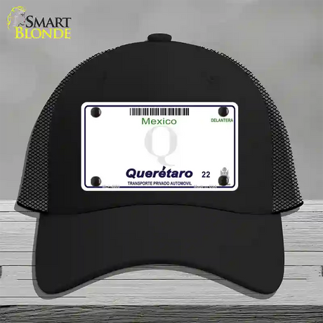 Queretaro Mexico Blank Novelty License Plate Hat Mesh / Black