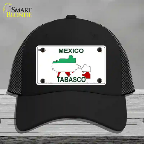 Tabasco Mexico Novelty License Plate Hat Mesh / Black