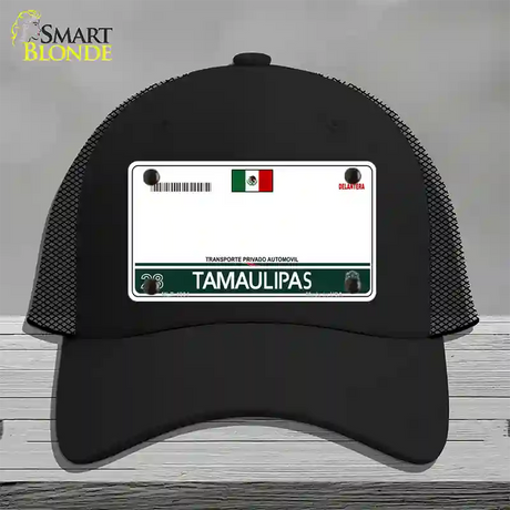 Tamaulipas Mexico Blank Novelty License Plate Hat Mesh / Black