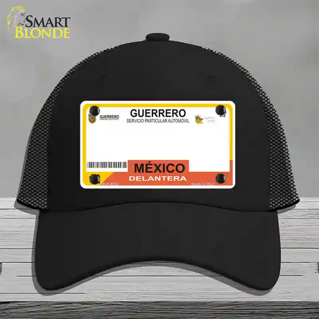 Guerrero Mexico Blank Novelty License Plate Hat Mesh / Black