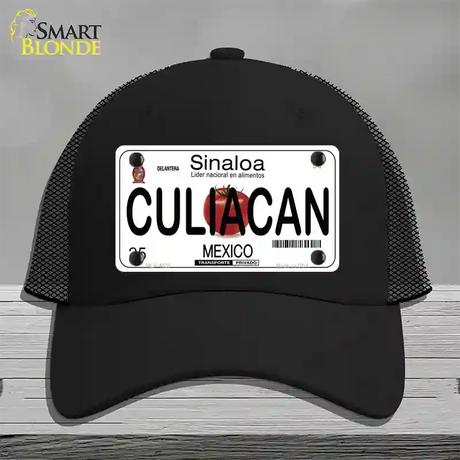 Culiacan Mexico Novelty License Plate Hat Mesh / Black