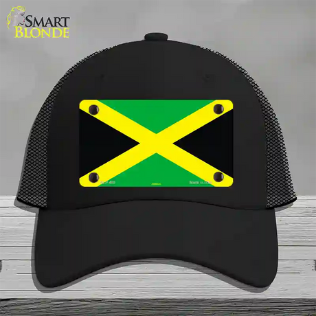 Jamaica Flag Novelty License Plate Hat Mesh / Black