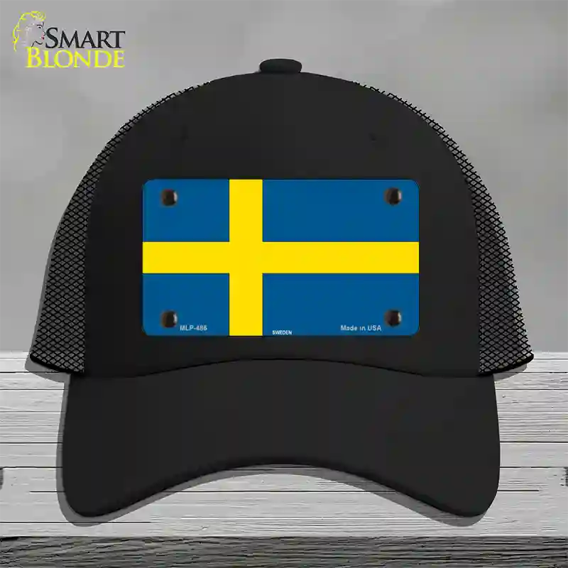 Sweden Flag Novelty License Plate Hat Mesh / Black