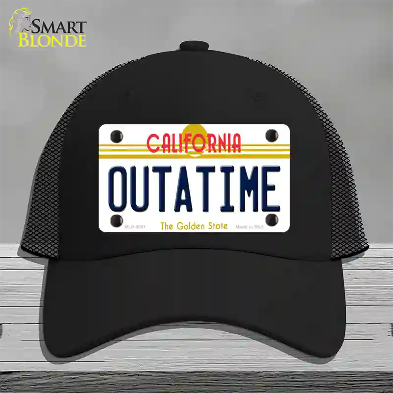 California Outtatime Novelty License Plate Hat Mesh / Black