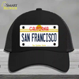 San Francisco California Novelty License Plate Hat Mesh / Black