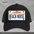 Beach House California Novelty License Plate Hat Mesh / Black