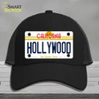 Hollywood California Novelty License Plate Hat Mesh / Black