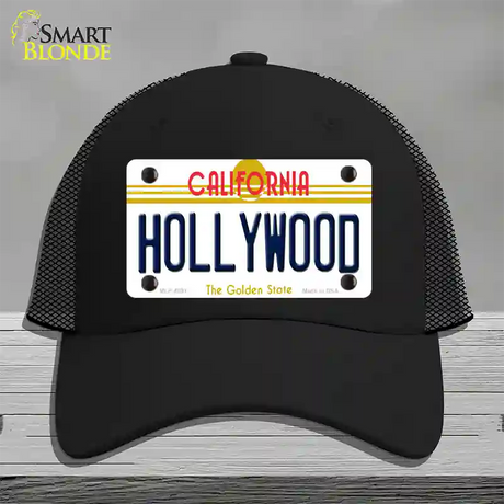 Hollywood California Novelty License Plate Hat Mesh / Black