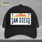 San Diego California Novelty License Plate Hat Mesh / Black