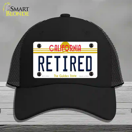 Retired California Novelty License Plate Hat Mesh / Black