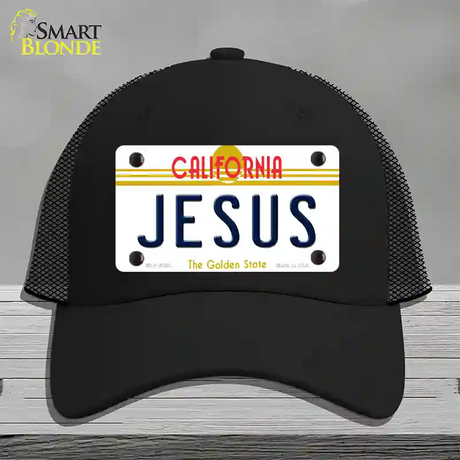 Jesus California Novelty License Plate Hat Mesh / Black