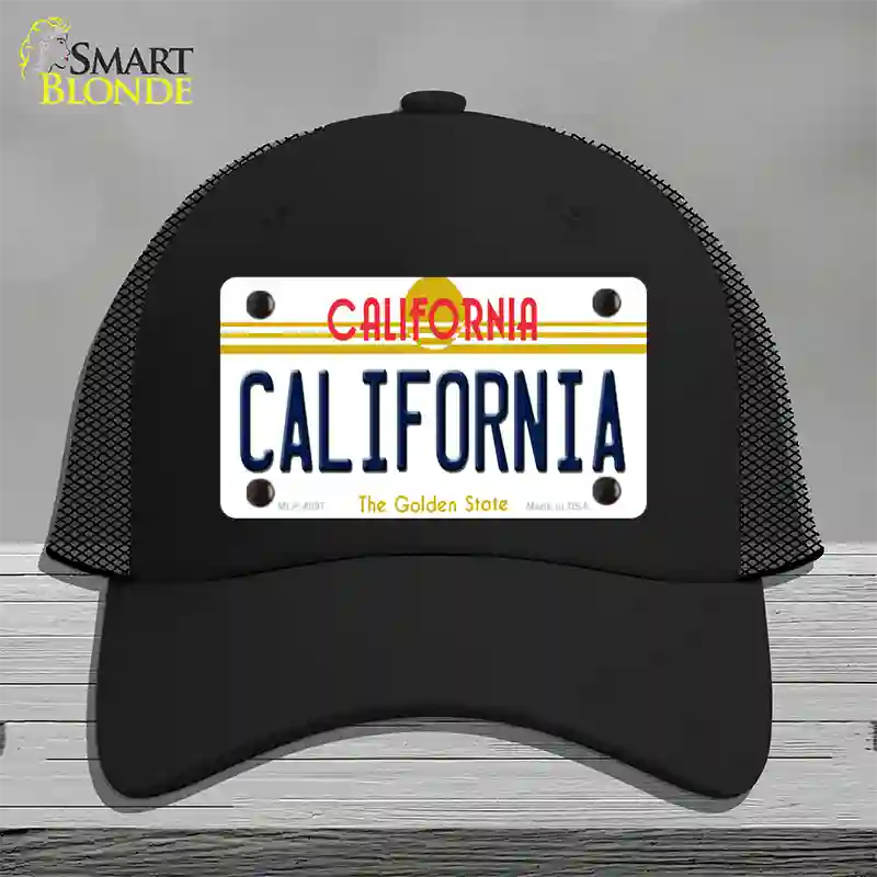 California Novelty License Plate Hat Mesh / Black