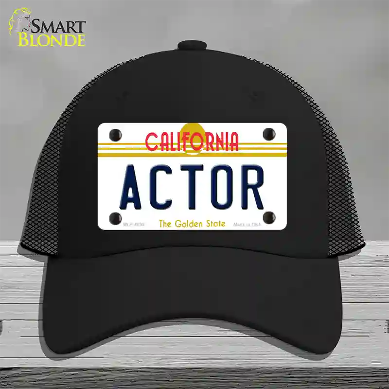 Actor California Novelty License Plate Hat Mesh / Black