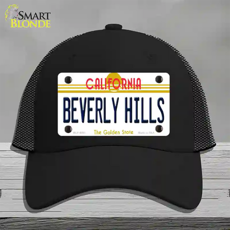 Beverly Hills California Novelty License Plate Hat Mesh / Black