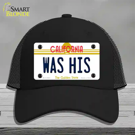 Was His California Novelty License Plate Hat Mesh / Black