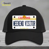 Weekend Vistor California Novelty License Plate Hat Mesh / Black