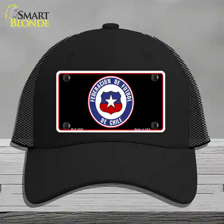 Federacion De Futbol De Chili Flag Novelty License Plate Hat Mesh / Black