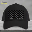 Black Light Black Large Chevron Novelty License Plate Hat Mesh / Black