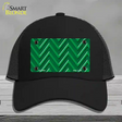 Green Light Green Large Chevron Novelty License Plate Hat Mesh / Black