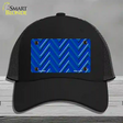 Blue Light Blue Large Chevron Novelty License Plate Hat Mesh / Black