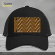 Brown Light Brown Large Chevron Novelty License Plate Hat Mesh / Black