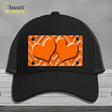 Orange Light Orange Heart Large Chevron Novelty License Plate Hat Mesh / Black