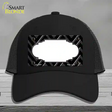 Black Light Black Scallop Large Chevron Novelty License Plate Hat Mesh / Black