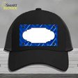 Blue Light Blue Scallop Large Chevron Novelty License Plate Hat Mesh / Black