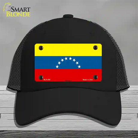 Venezuela Novelty License Plate Hat Mesh / Black