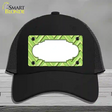 Lime Green Lighter Lime Green Scallop Large Chevron Novelty License Plate Hat Mesh / Black