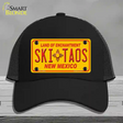 Ski Taos Yellow New Mexico Novelty License Plate Hat Mesh / Black