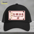 Sealed With A Kiss Kitty Novelty License Plate Hat Mesh / Black