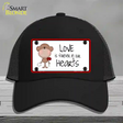 Love In Our Hearts Novelty License Plate Hat Mesh / Black