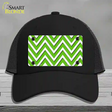 Kelly Green White Chevron Novelty License Plate Hat Mesh / Black