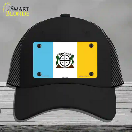 Hopi Tribe Flag Novelty License Plate Hat Mesh / Black