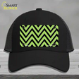 Lime Green Black Chevron Novelty License Plate Hat Mesh / Black