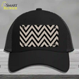 Tan Black Chevron Novelty License Plate Hat Mesh / Black