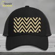 Gold Black Chevron Novelty License Plate Hat Mesh / Black