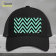 Mint Black Chevron Novelty License Plate Hat Mesh / Black