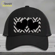 Grey Black Chevon Hearts Novelty License Plate Hat Mesh / Black