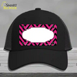 Pink Black Chevron Scallop Novelty License Plate Hat Mesh / Black