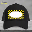 Yellow Black Chevron Scallop Novelty License Plate Hat Mesh / Black