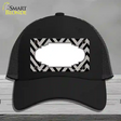 Grey Black Chevron Scallop Novelty License Plate Hat Mesh / Black