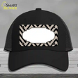 Tan Black Chevron Scallop Novelty License Plate Hat Mesh / Black