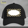 Gold Black Chevron Scallop Novelty License Plate Hat Mesh / Black